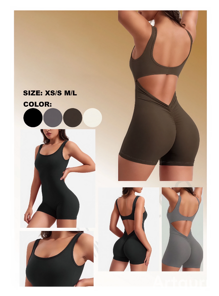 Enterizo Short Tiro Alto Push Up – Figura Soñada✨